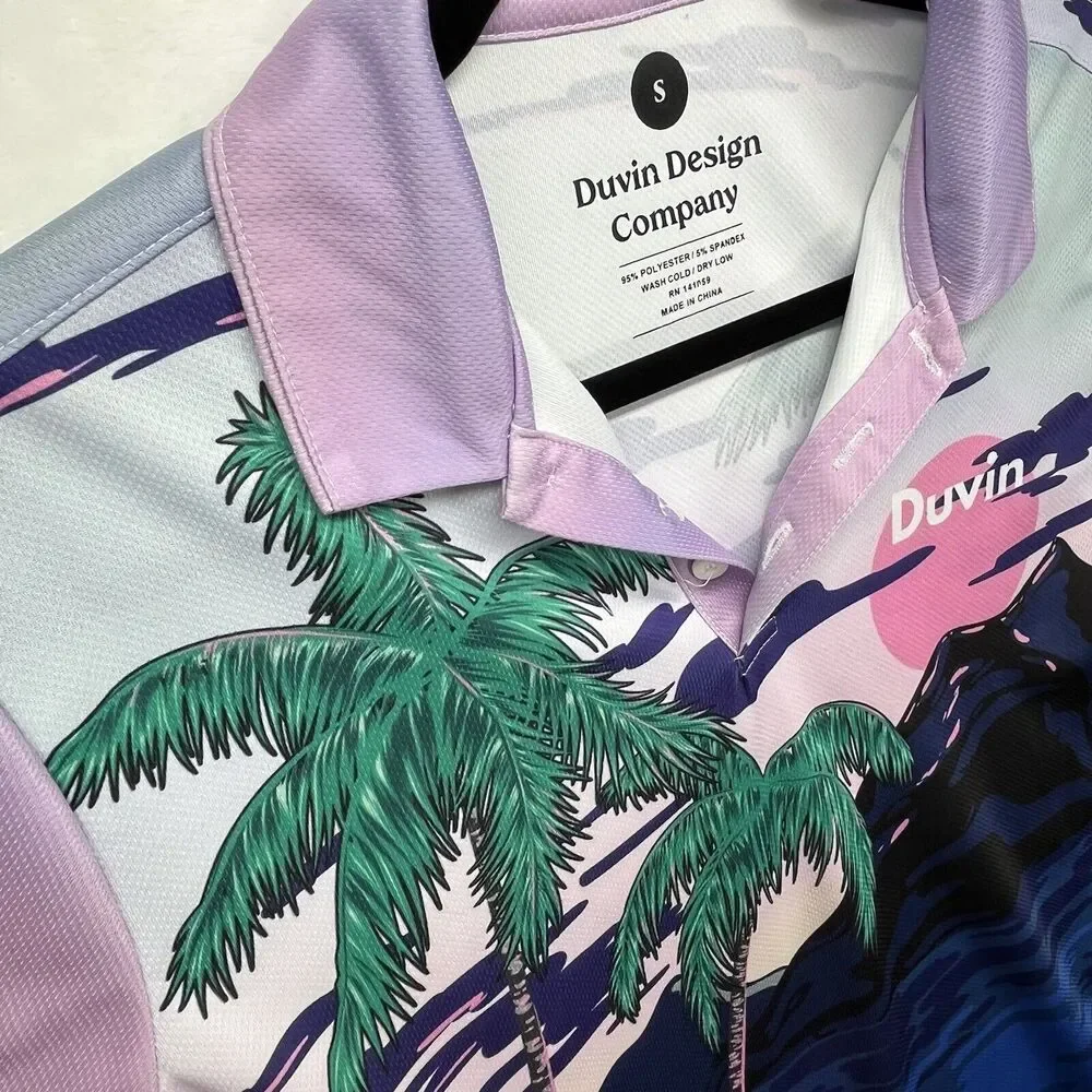 Duvin Design Company Polo Men's Small Beachy‎ Coastal Surf